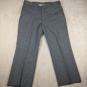 Majer Super 100s Wool Dress Pants Men 36x26 Gray USA Made
